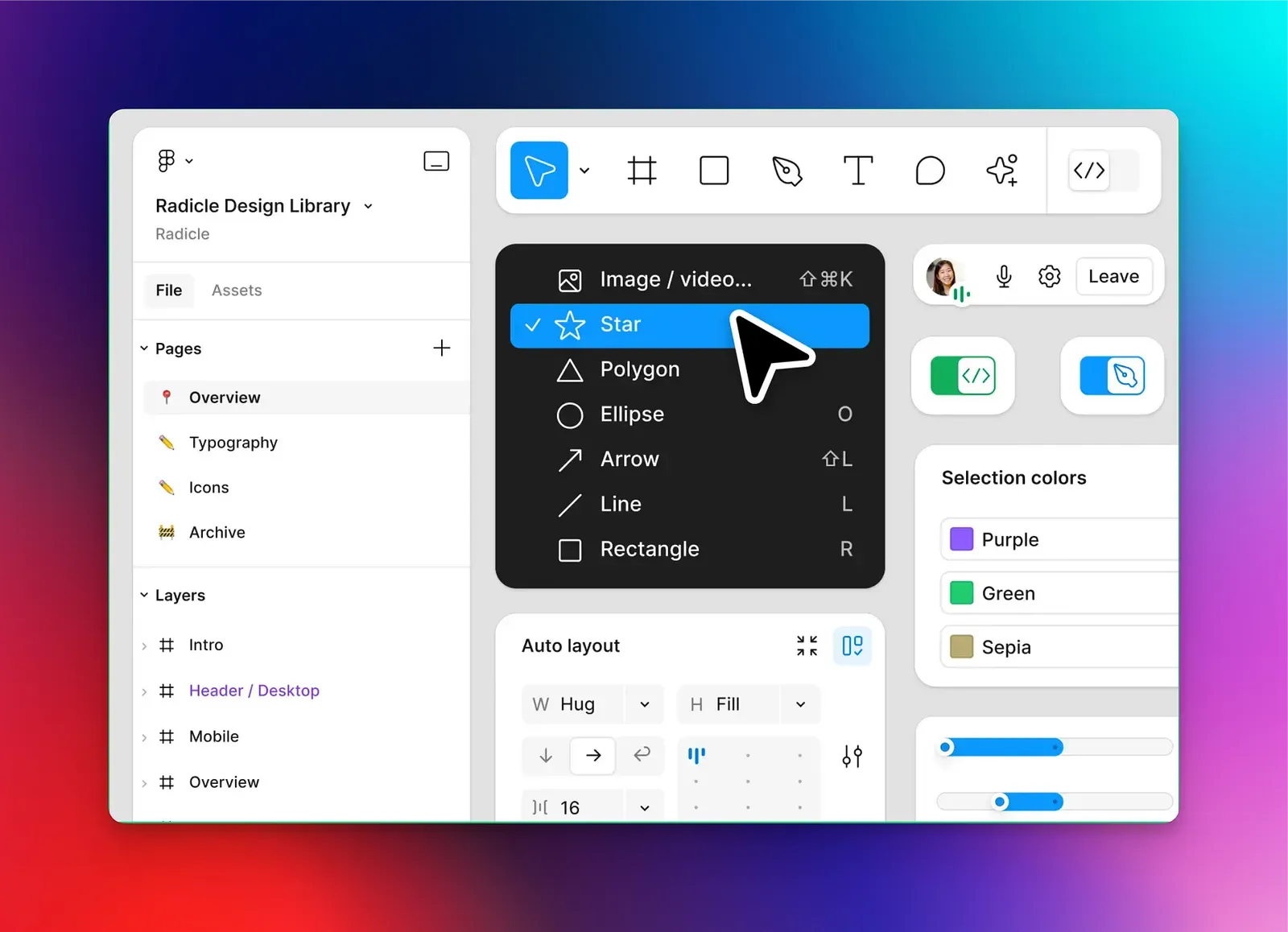 Figma UI3 新介面，工具列移到底部、面板重新設計