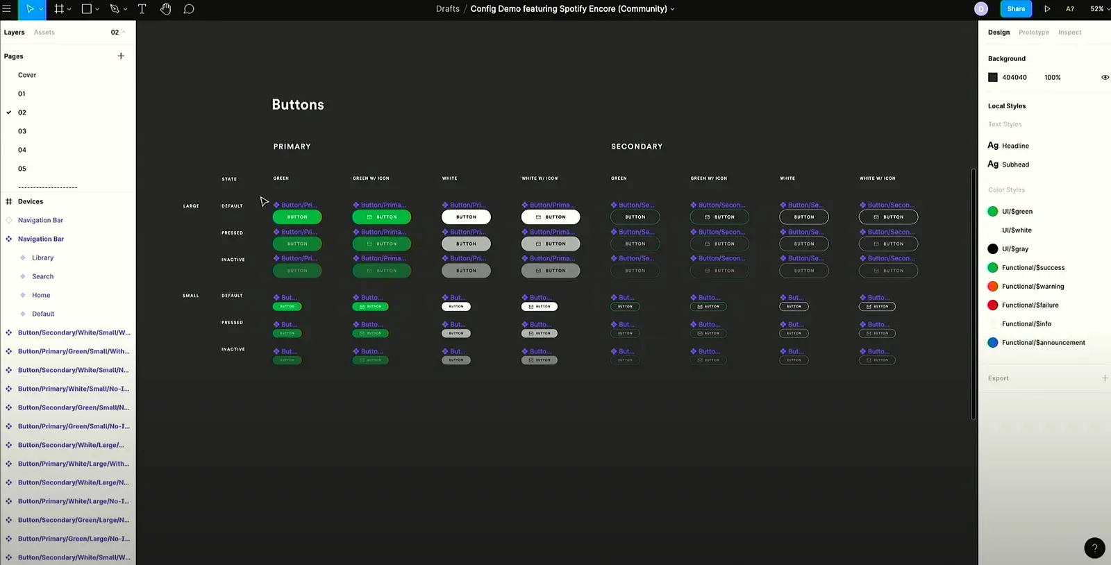 目前的做法:Spotify 按鈕的每種狀態都是獨立元件