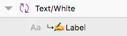 Sketch 圖層面板中，Text/White Symbol 下的 Label 子圖層加上符號命名