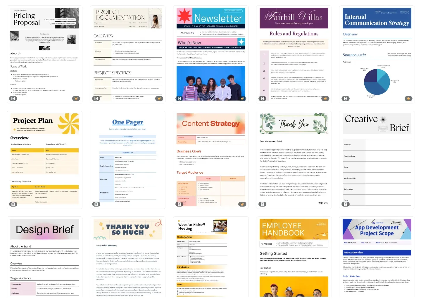 Canva Docs 提供多樣的視覺化模板，讓文件豐富不無聊！